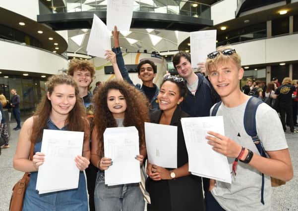 A level results day 2016. Successful students at Thomas Deacon Academy EMN-160818-113003009