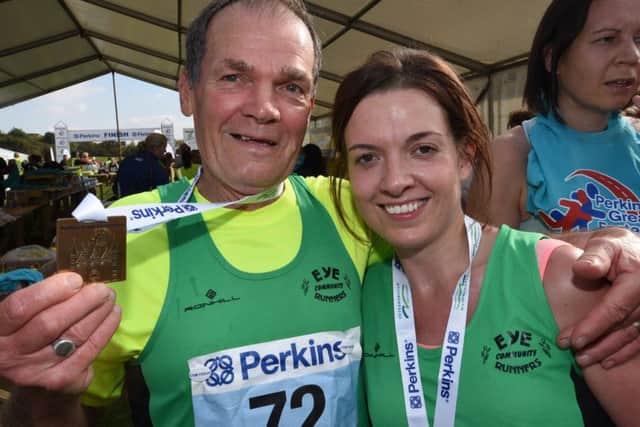 Great Eastern Run 2015  GER15  Half marathon runners dad Terry Fone and daughter Deborah Nolan EMN-151110-182450009