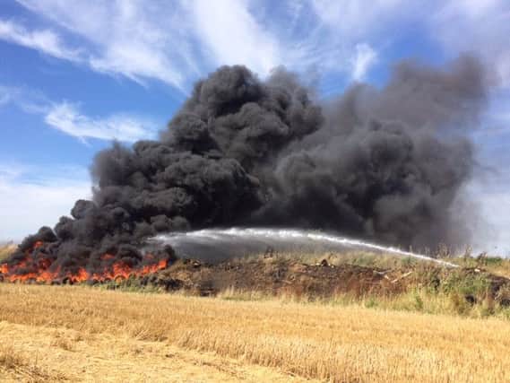 Fire fighters tackling the blaze. Pic: Cambridgeshire Fire and Rescue