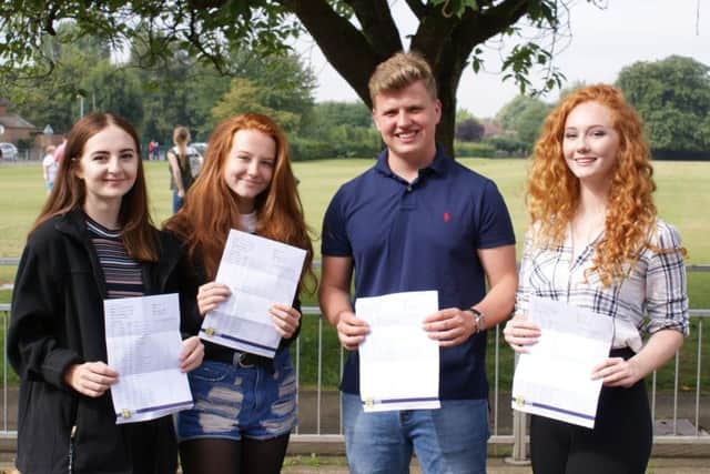Abbey College pupils Emma Saxby, Bea Allen, Ollie Stevens and Lottie Moss