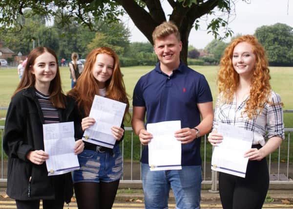 Abbey College pupils Emma Saxby, Bea Allen, Ollie Stevens and Lottie Moss