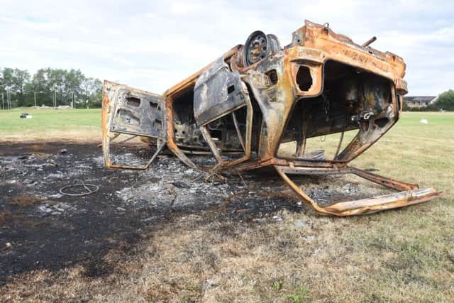 Mess left after travellers left the playing fields near Thurning Ave, Stanground EMN-160824-164708009