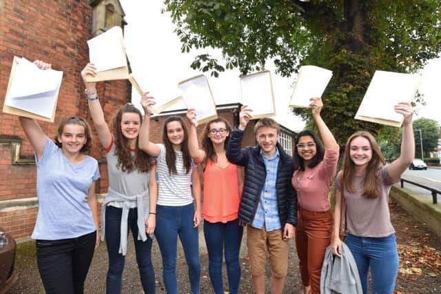 GCSE results day 2016 Students at The King's School collecting their results -   Katherine Braybrook 11A* 1A, Martha Page 12A* 1A, Katherine Edgeley 11A* 1A,  Anna Vassiliades 10A* 1A 1B, Will Jones 11A* 2A, Nikita Kamath 13A* and Georgia Hilton 10A* 2A EMN-160825-121407009