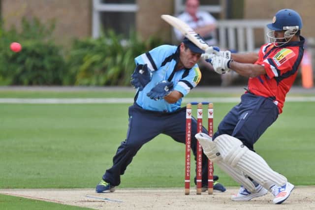 Prasann Jayawardene smacked 124 for Woodhall Spa against Bourne.