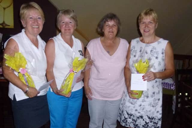 Nene Park Ladies held a Three-Ball  Alliance competition at Orton Meadows last week which raised over Â£300 for the lady captains charity, the Stroke Association. Pictured is the winning team with lady captain Jocelyn Faris. From the left are Barbara Bird, Barbara Newell, Jocelyn Faris and Rebecca Core.