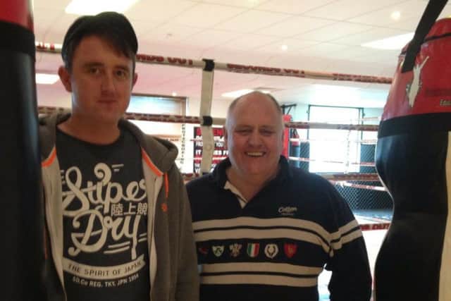 Vinney King and his father Bernard O'Mahoney who chased a man brandishing carving knives in Peterborough.