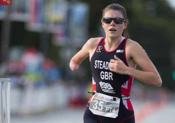 Lauren Steadman is favourite to win the triathlon gold medal.