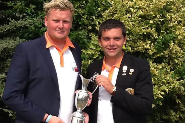 Under 25 pairs winners Darren Middleton (left) and Stephen Harris.