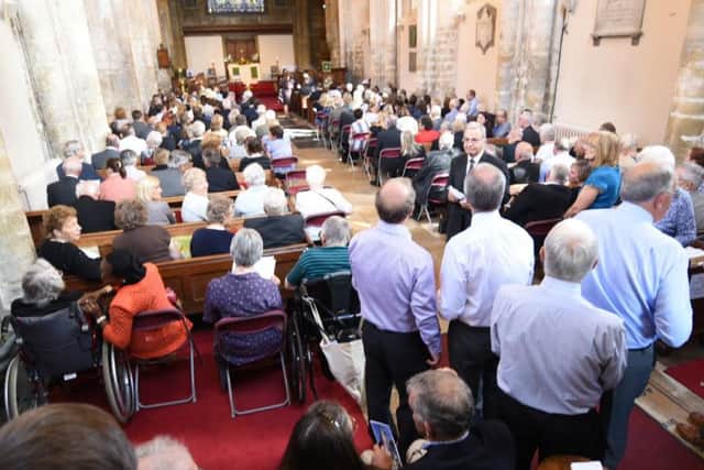 People at the memorial service for Philip Williams