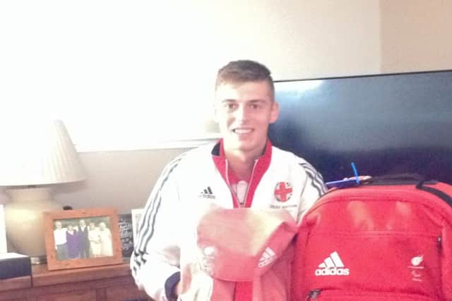 Ryan Kay before boarding the plane for Rio.