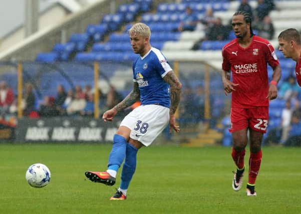 George Moncur made his Posh debut against Swindon as a second-half substitute. Photo: Joe Dent/theposh.com.