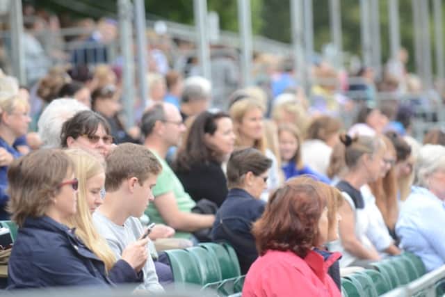 Burghley Horse Trials 2016 crowds watching the dressage EMN-160209-151621009