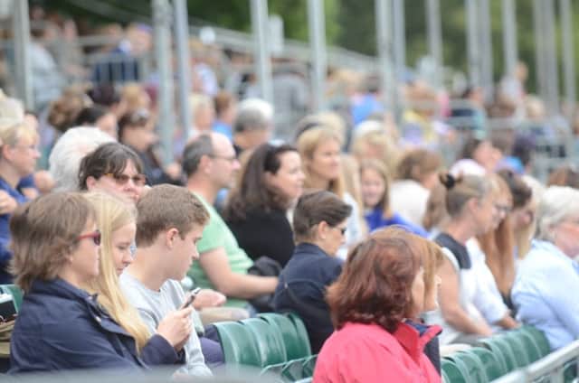 Burghley Horse Trials 2016   crowds watching the dressage EMN-160209-151621009