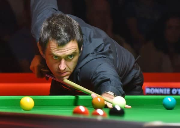 Ronnie O'Sullivan in action at the Cresset. Picture: David Lowndes