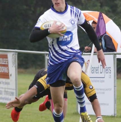 Joe Andresen races in for the first Lions try. Picture: Mick Sutterby