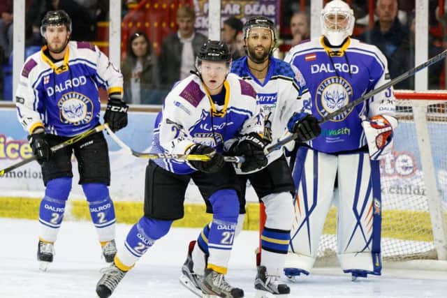Action from the Phantoms v MK Lightning game on Sunday. Picture: Tom Scott