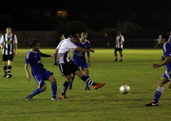 Jake Sansby scores the second Northern Star goal. Picture: Tim Gates