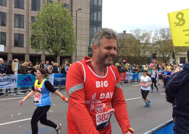 Captain Dave Kelly taking part in the marathon last year