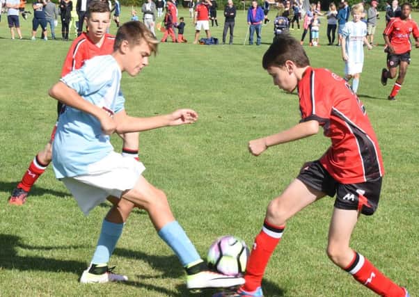 Action from the game between Netherton Hawks Under 13s and Deeping Rangers Blue. Deeping won 3-0.