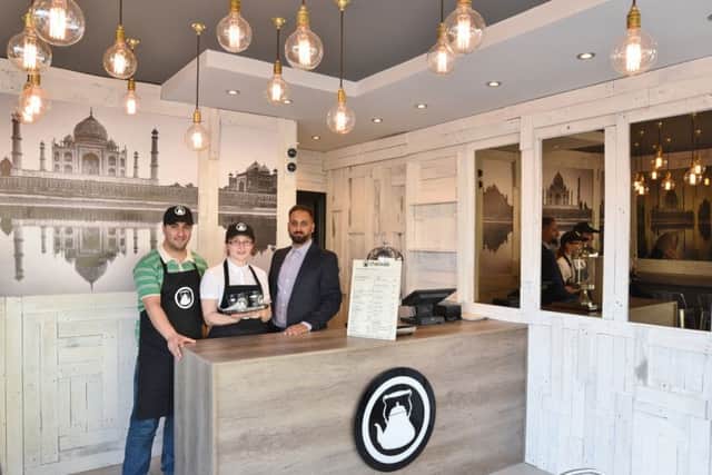 Chaiiwala tea shop at Lincoln Road. Pictured are Zin Elabidine, Virginiya Mikelaityte and Sanji Rana EMN-160913-182506009