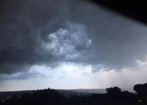 Storm clouds forming over the north of England last night - Credit: Noah Lomax
