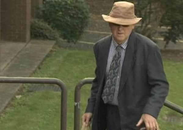 Jonathan Theobald outside Peterborough Magistrates' Court - photo courtesy of the BBC