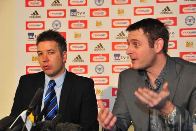 Darragh MacAnthony and Darren Ferguson as the latter is re-appointed Posh manager in 2011.