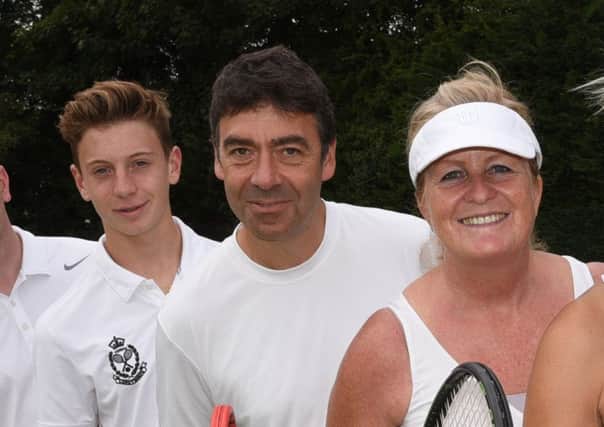 Longthorpe tennis club finalists, from left, Maki Zivotic, Phil Watson and Caroline Beaty.
