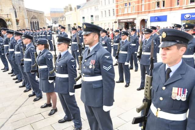 RAF Wittering servicemen and women in Cathedral Square