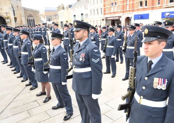 RAF Wittering servicemen and women in Cathedral Square