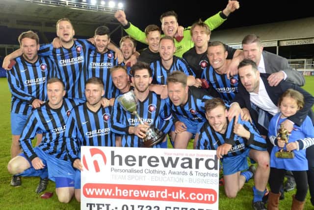 Whittlesey Athletic after winning last season's PFA Senior Cup Final at the ABAX Stadium.