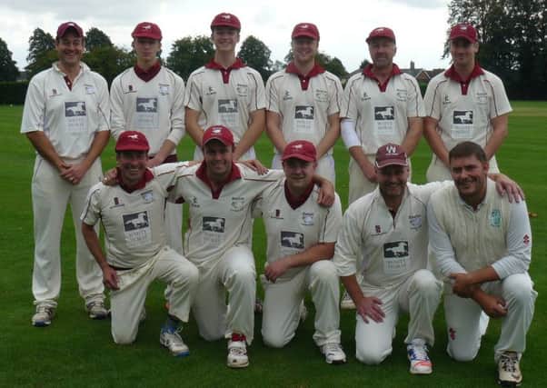 Baston CC before their defeat in the South Lincs League Cup Final.
