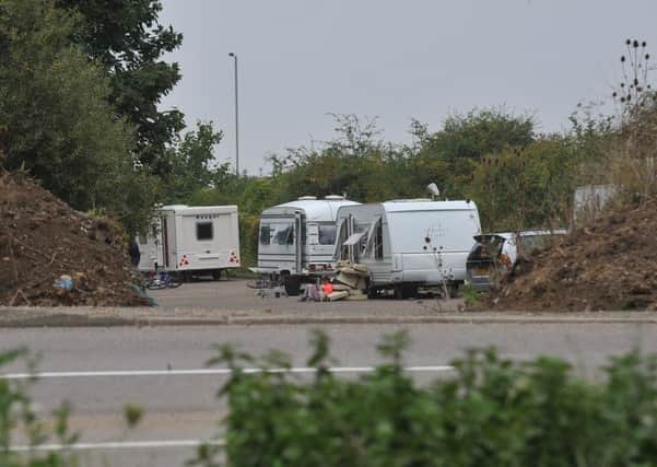 Emergency travellers site at the bottom of Clay Lane, Dogsthorpe
