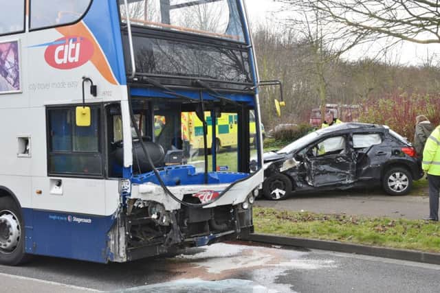 The aftermath of the crash