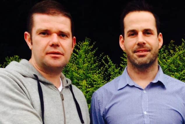 Whittlesey chairman Wayne Gale (left) and former manager Andy Lodge.