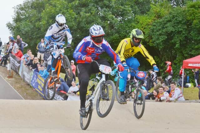 Action from the East Anglian BMX championships.
