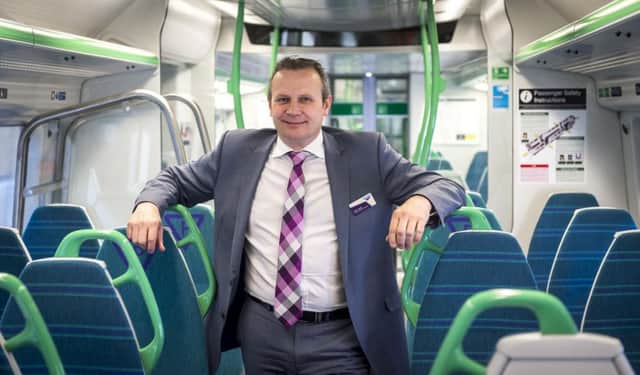 Keith Jipps, Passenger Services Director for Great Northern in one of the new trains