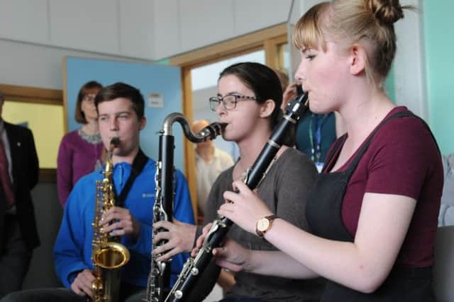 Peterborough Centre for Young Musicians at Ormiston Academy. Ethan Malcolm, Evie Werstbrook and Lottie Hood. EMN-160925-182717009