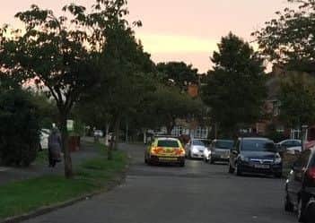 One of the rapid response ambulance crews in Grimshaw Road