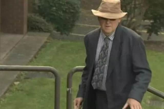 Jonathan Theobald outside Peterborough Magistrates' Court - photo courtesy of the BBC