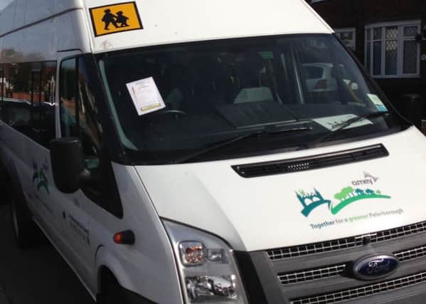 The Amey van with its parking ticket this morning - Photo: Andy Shortland