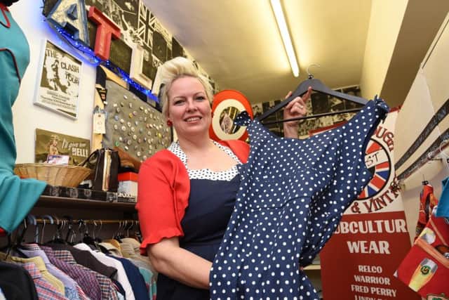 Marie Tweedie proprietor of Werrington Village News with her 1950s gear. EMN-160922-232438009