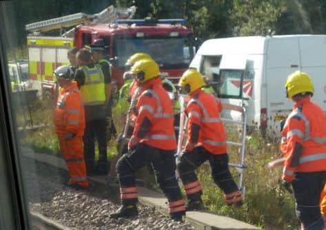 The emergency services at the scene - photo: Mon Darn