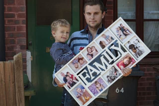 Richard Lee and his son Cody (2). Picture by Terry Harris. THA