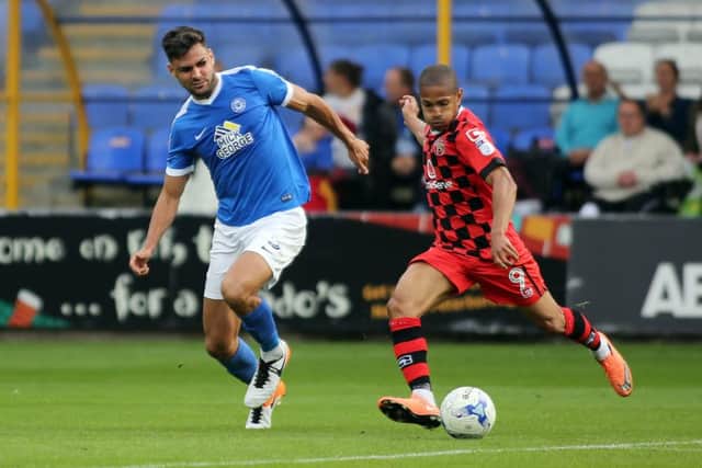 Ryan Tafazolli in action for Posh against Walsall. Photo: Joe Dent/theposh.com.