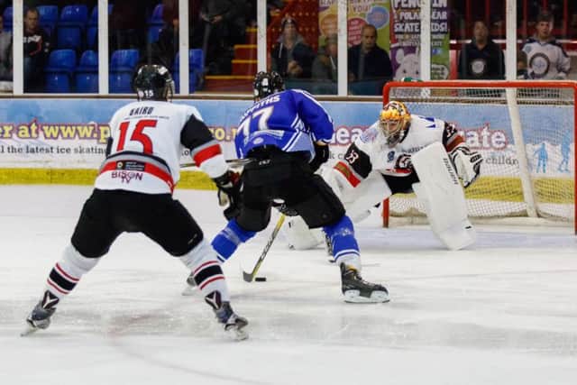 Owen Griffiths scored his first Phantoms goal against his old club Swindon.