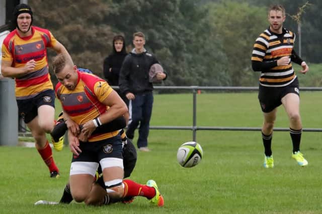Stefan Gallucci scored a try for Borough at Olney.