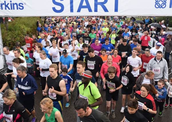 Over 4,000 runners set off at the start of the Great Eastern Run. Photo: David Lowndes.