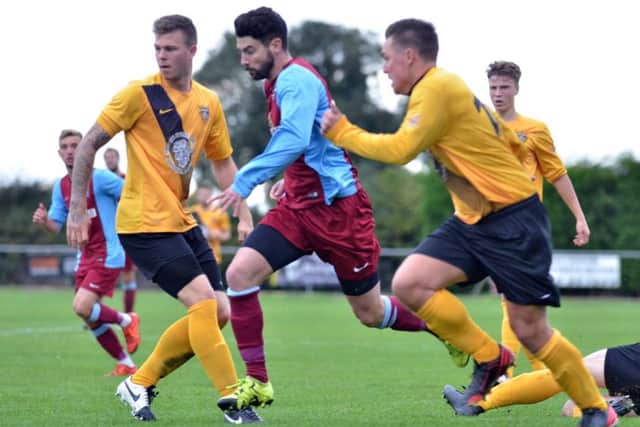 Action from Deeping Rangers' 5-0 win over Harborough at the weekend. Photo: Tim Wilson.