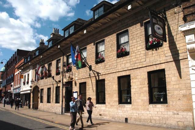 Peterborough's 17th century Bull Hotel, in Westgate.  ENGEMN00120130625144921